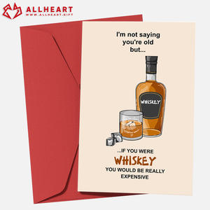 Cartes d'anniversaire personnalisées pour hommes 5x7 pouces, carte « Je t'aime » faible MOQ avec enveloppe et autocollant - Product Image 1