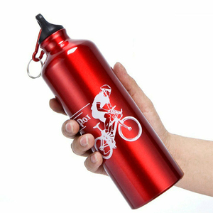 Bouteille d'eau en aluminium à paroi simple Olerd avec logo personnalisé, revêtement en poudre, pour le sport en plein air, avec couvercle DIY et mousqueton d'alpinisme - Product Image 6