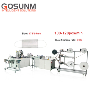 High-Speed 3 Layer <strong>Disposable</strong> Face Mask Making <strong>Machine</strong> Fully Automatic with Dust-Free Flat Mask Feature - Product Image 1