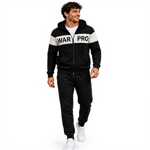 Sudadera con Capucha para Hombre, Negra y Blanca, de Felpa, Corte Regular, Diseño Sólido, Transpirable, de Secado Rápido, para Invierno - Product Image 3