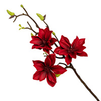 Tige de fleur de magnolia artificielle faite à la main pour décoration intérieure, mariages, événements, festivals, cérémonies et séances photo