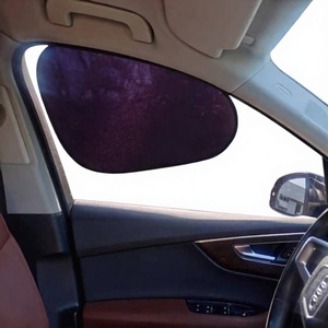 Juego <span class=keywords><strong>de</strong></span> Dos Parasoles Negros para Ventanas Laterales <span class=keywords><strong>de</strong></span> Auto, Aislamiento Térmico, Bloqueador Solar, Adhesión Estática, Superventas - Product Image 1