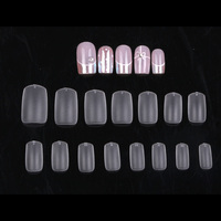 TSZS Clair Faux Ongles Conseils Doux Gel Conseils Semi-mat Capsules Carré Pleine Couverture Artificielle Faux Ongles Extension