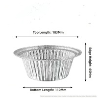 Bol jetable en aluminium épaissi pour barbecue, capacité 1200 ml, impression de logo disponible, vente en gros