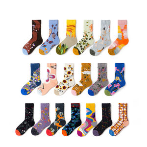 <span class=keywords><strong>Chaussettes</strong></span> Femme Mode Vintage Peinture Française Couleur Style Hiver Chaud Doux Crew Coton Femme <span class=keywords><strong>Chaussettes</strong></span> Vente en Gros 2025 - Product Image 1