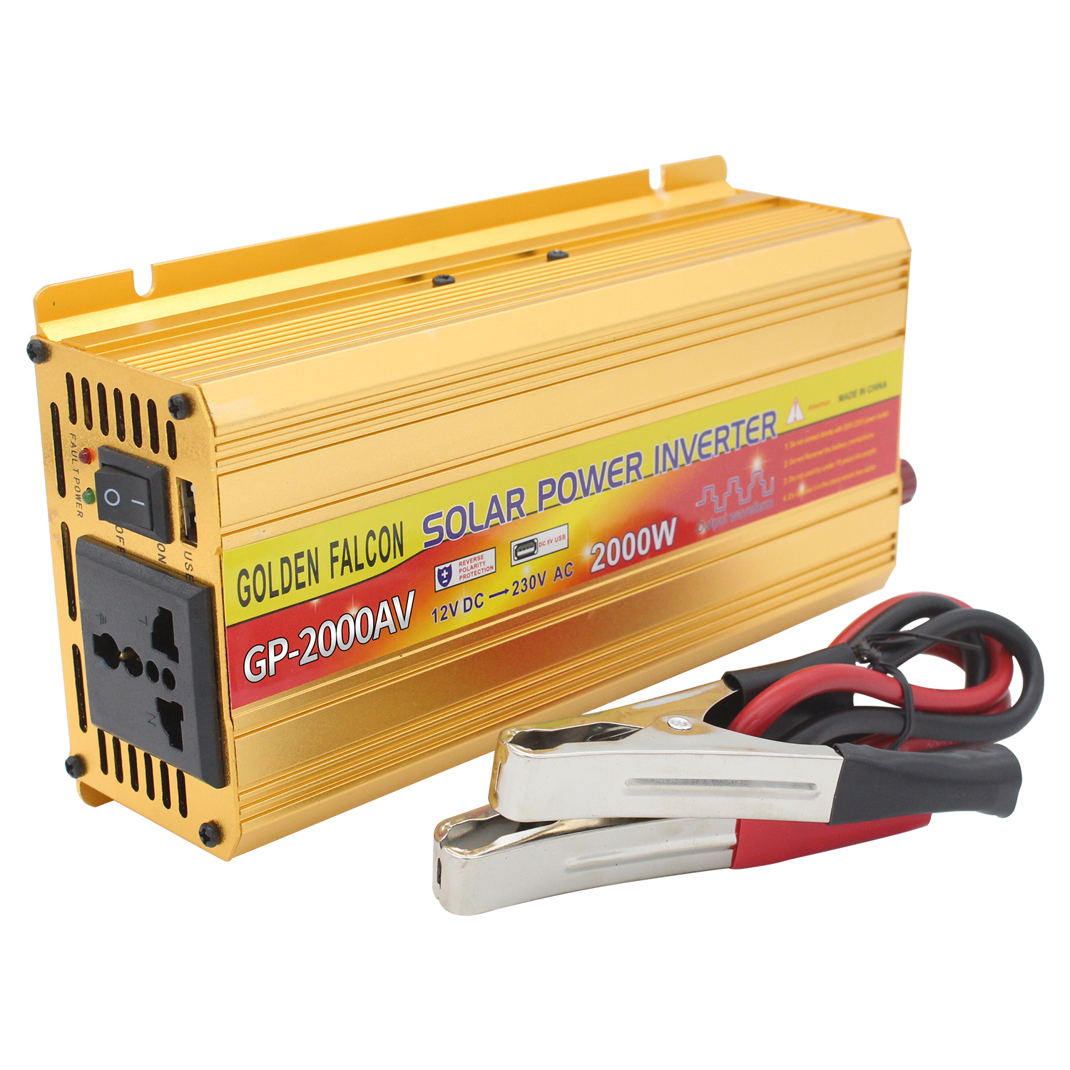 Интеллектуальный Инвертор солнечной энергии 2 кВт постоянного тока в 12 В 220 в 2000 Вт