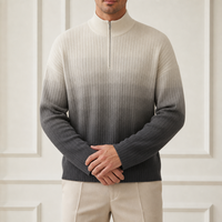 Streetwear Herren Baumwoll-Acryl-Mischung Reißverschluss-Strickjacke Ferninfrarot Maschinenwaschbar Stehkragen Direkt vom Hersteller Kundenspezifisches OEM