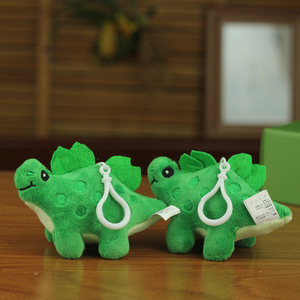 Оптовая продажа: милые зеленые плюшевые брелоки-динозавры, индивидуальные мультяшные игрушки-динозавры в виде кольца для ключей, для промоакций и подарков - Product Image 3