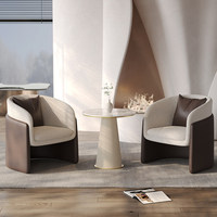 Ensemble de canapé, table basse et chaise en PU, design minimaliste moderne haut de gamme, personnalisable, pour la maison, le bureau, la villa, le salon