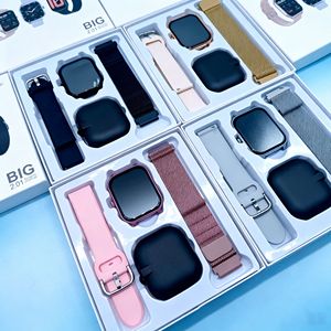 นาฬิกาสมาร์ทวอทช์ G16 รุ่น Unisex หน้าปัดสี่เหลี่ยม IPS IP67 ติดตามการนอนหลับ นาฬิกาปลุก เตือนข้อความ ควบคุมระยะไกล สายสแตนเลสคู่ <span class=keywords><strong>Hiwatch</strong></span> Pro - Product Image 1