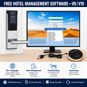 Cerradura Inteligente para Hotel, Sistema de Llave Electrónica con Tarjeta RFID de Alta Seguridad, Cerradura de Acero Inoxidable para Hotel PRF261, Material de Acero Inoxidable - Product Image 3