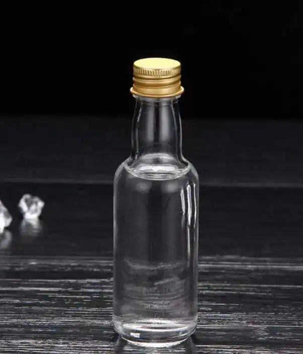 Garrafa pequena de 30ml, 40ml, 50ml, 100ml, mini amostra de álcool, bebidas, vinho, bebidas, garrafa com parafuso, tampa