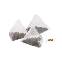 Biodegradabile di alta qualità piramide di tenuta di calore vuoto nylon sacchetto filtro di tè triangolo con tag