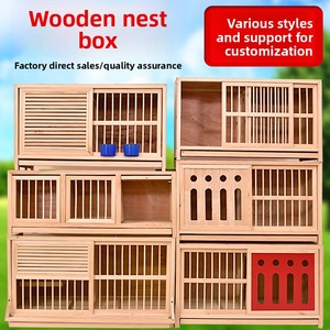 Nichoir en bois pour pigeons avec conception occultante, boîte <span class=keywords><strong>de</strong></span> reproduction pour paires <span class=keywords><strong>de</strong></span> pigeons, colombier personnalisable pour pigeons voyageurs - Product Image 6