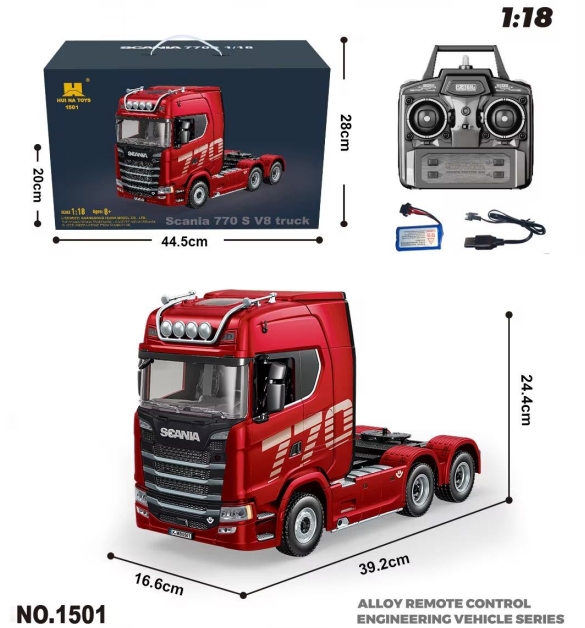 Authorized 770S V8 Scania 6x6 Heavy Hauler Truck Huina1501