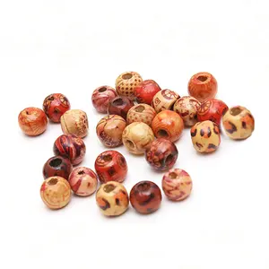 Large Wood Bead Garland with 1.6 Diameter Wooden Beads and