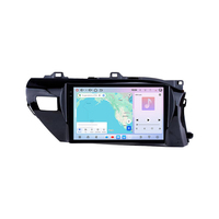 Autoradio Android 10 pouces 4+64 Go WIFI DSP avec Carplay sans fil, navigation GPS, écran tactile OBD2, ensemble de cadre pour Hilux 2016-2018