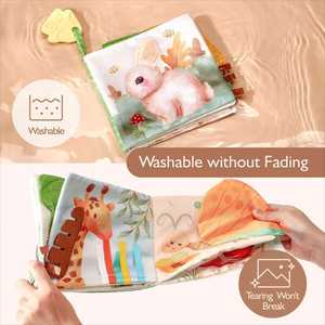 Juguetes Sensoriales para el Tiempo Boca Abajo, Libro de Texturas para Bebés de 6 a 12 Meses, Juguetes de Viaje para Bebés de 0 a 6 Meses - Product Image 5