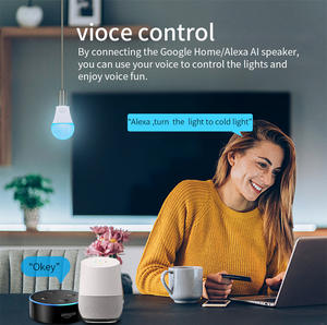 Bombilla <span class=keywords><strong>LED</strong></span> Inteligente Tuya Wifi/Bluetooth A19, Control por Voz Alexa, Temporizador, Regulación de Intensidad y Color para A60 RGBC, Control por Aplicación, 16 Millones de Colores - Product Image 5