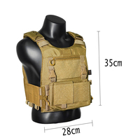 Chaleco Táctico JSH Personalizable con Cremallera, Impermeable, de Nailon, con Sistema Molle, de Poliéster, para Protección al Aire Libre, Defensa Personal, Unisex