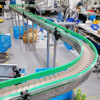 Transportador Flexible para Bebidas Embotelladas, Sistema de Transporte de Cadena Plana de Plástico, Transportador de Acero Inoxidable/Plástico