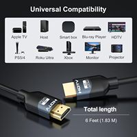 Câble HDMI ultra haute vitesse FJGEAR prenant en charge la résolution 8K 60Hz 4K 120Hz pour téléviseurs de nouvelle génération, câble HDMI 8K