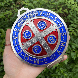 Medalla Grande de San Benito para Bendición y Protección del Hogar, Estatua Decorativa para Colgar en <span class=keywords><strong>la</strong></span> Pared, Ornamento de San Benito - Product Image 1