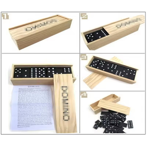 Enfants en bois jouet dominos blocs ensemble jouets empilables blocs dominos jeux <span class=keywords><strong>de</strong></span> société jouer <span class=keywords><strong>jeu</strong></span> Science enseignement jouets pour enfants - Product Image 3