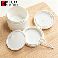 Pot à crème PP avec logo personnalisé - Emballage cosmétique à double paroi, conteneur vide pour baume à lèvres, forme ronde, conteneur cosmétique