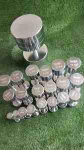 Gym Home Good Quality Round Head Dumbbells 1-10 KG Fitness <b>Weight</b> Lifting Chromed Stainless Steel Dumbbell Set - Product Image 4