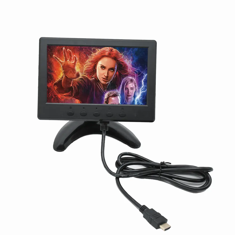 Cheap Price 7 Inch Square Small Desktop Computer Wall Display Widescreen Car Lcd Vga Cctv Monitor 7 Inch With Hdmi Usb