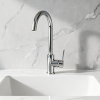 Estilo Minimalista Moderno con Funciones de Agua Fría y Caliente, Cuerpo Principal de Aleación de Zinc, Núcleo Cerámico, Apto para Cocina de Hotel o Apartamento