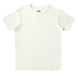 고중량 면 남성용 티셔츠 320g 반팔 드롭 숄더 흰색 무지 고성능 스트라이프 패턴 - Product Image 6