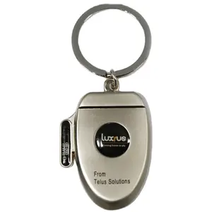 Silver Color 3D Mobile Phone Shaped Metal Keychain for Cell Phone Company Promotional Gift