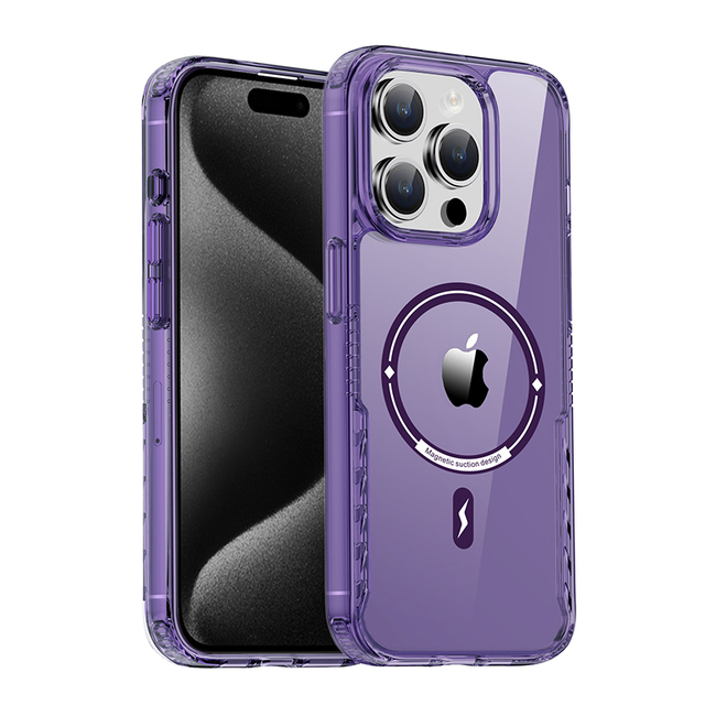 2024 Transparent Magnetic Pc Tpu Magnet clear Phone case Wireless Charger Phone case Cover for iPhone 13 14 15 16 Pro Max