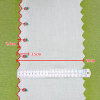 Bande de dentelle brodée en coton motif fraise et lapin, écologique et très prisée, pour vêtements, sacs, chaussures et accessoires pour enfants