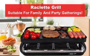 Grill électrique portable d'intérieur <span class=keywords><strong>2</strong></span>-en-1 avec plaque antiadhésive PTFE, sans fumée, contrôle de la température, 1500W, nettoyage facile pour usage domestique - Product Image 4