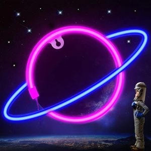 Insegne al <span class=keywords><strong>Neon</strong></span> LED in Acrilico Goldmore Planet per Decorazione Murale, Alimentate USB/Batteria con Alto CRI 95 - Product Image 1