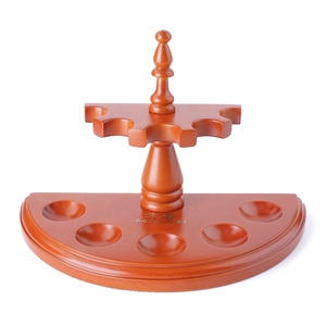 Porta pipa da fumo Romanesque supporto per pipa da tabacco in legno massello per 5 pipa da fumo LOGO personalizzato - Product Image 2