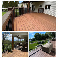 Plancher en bois composite en alliage d'aluminium, anti-corrosion, imperméable, antidérapant pour terrasse, cour, jardin, usage extérieur, Chine