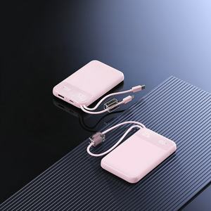 Mini Power Bank de Voyage 20000mAh 10000mAh avec Câbles Intégrés, Logo Personnalisé, Chargeur Portable Rapide 22.5W - Product Image 2