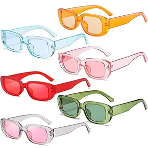 Fashion Plastic Shades Outdoor Eyewear Women Men Sun Glasses Unisex Rectangle Cheap Wholesale Sunglasses Stock