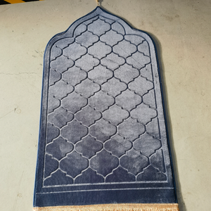 Tappetino da Preghiera Islamico Moderno Imbottito in Flanella Antiscivolo Morbido Portatile in Poliestere per Preghiera <span class=keywords><strong>del</strong></span> Ramadan Design in Rilievo - Product Image 4