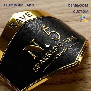Etiquetas Adhesivas Personalizadas 3D para Botellas de Perfume, Resistentes al Agua, para Aluminio Metálico, Etiqueta Redonda Dorada, Etiqueta Metálica 3D con Logotipo - Product Image 1