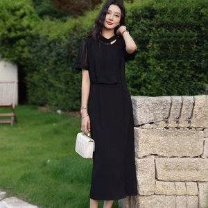 Vestidos de Diseñador para Mujer 2026, Conjunto de Vestido con Detalle en el Escote y Dobladillo Dividido, OEM Personalizado, Elegante, Venta al Por Mayor en Línea - Product Image 1