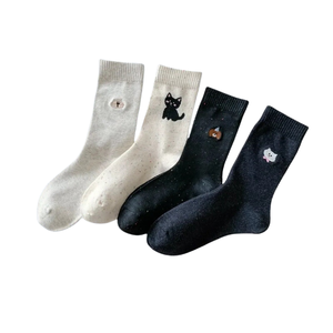 Sweat-Absorbent Breathable Cotton Custom <b>Socks</b> Women <b>Cute</b> Embroidered Cartoon Crew <b>Socks</b> Casual Short Ankle <b>Socks</b> Wholesale - Product Image 2
