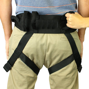 Ceinture de transfert à boucle de jambe, ceinture lombaire en nylon avec boucle métallique, taille L, aide à la marche pour patient, attelle de soutien - Product Image 1