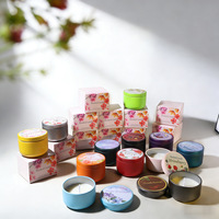 Bougie parfumée en cire de soja à 12 couleurs, motif floral et végétal moderne, cadeau de Noël et de Nouvel An, souvenir de mariage et d'anniversaire