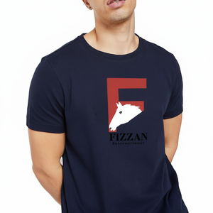 เสื้อยืดคอกลมผ้าฝ้ายสำหรับผู้ชายสีดำสนิททรงบ็อกซี่พิมพ์ลายโลโก้ขนาดใหญ่ออกแบบได้ตามต้องการ - Product Image 1