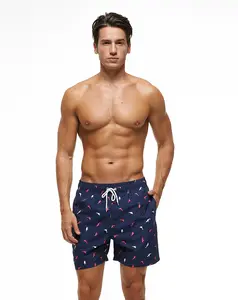 Fashionable Men'S Shorts 2024 New Swim Trunks Printed Loose Shorts Casual Beach Surfing Oversized Striped Beach Pants